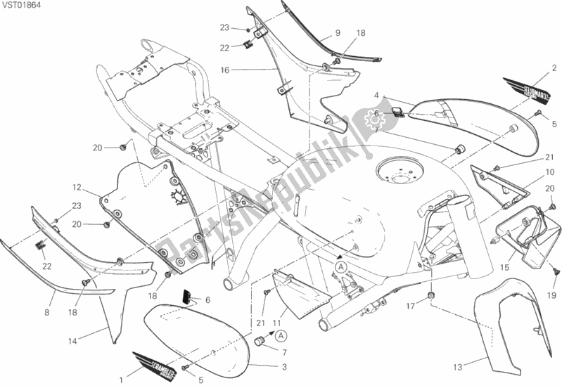 Todas las partes para Mercado de Ducati Scrambler Icon Dark USA 803 2020